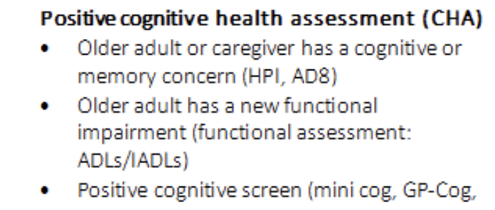 Interpretation and disclosure of cognitive screening